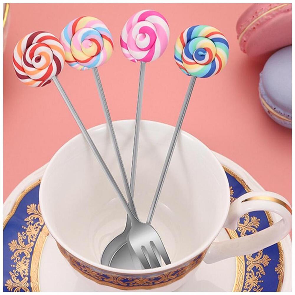 Tenedores Plateados Chupetin x6Unidades